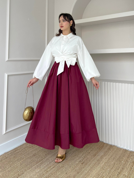poplin first etek Bordo