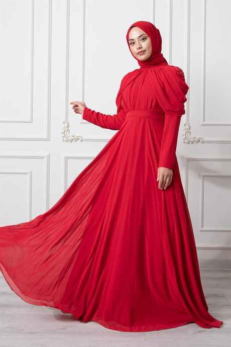 Prenses Model Abiye Kırmızı