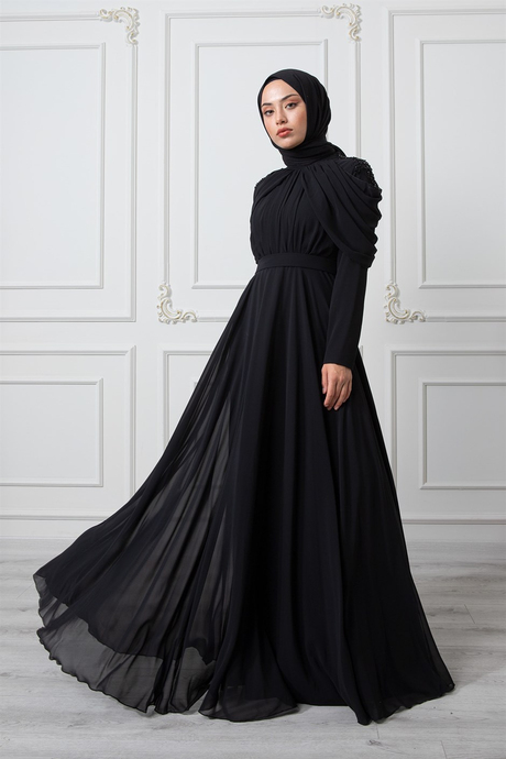 Prenses Model Abiye Siyah