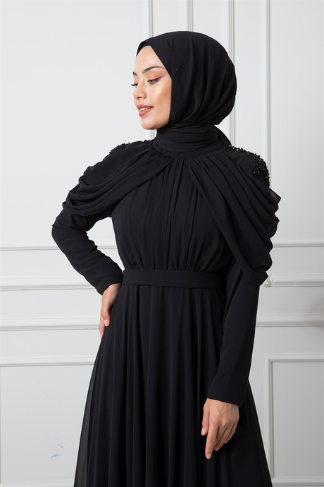 Prenses Model Abiye Siyah