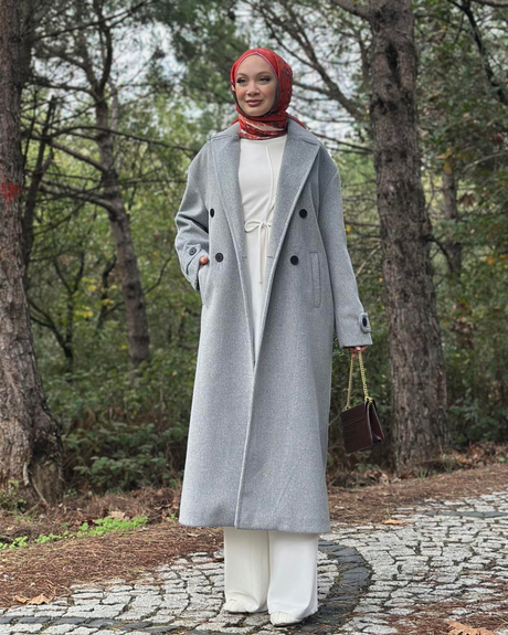 RAİ 4 DÜĞMELİ KABAN Gri