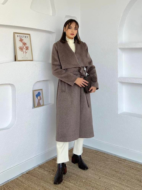Şal Yaka Kaşe Kaban Toprak