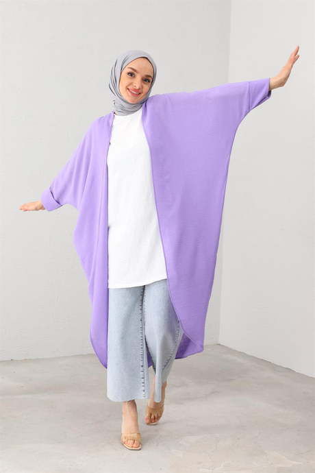 Salaş Keten Kimono Lila