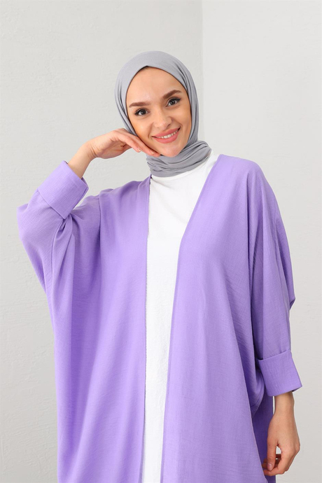 Salaş Keten Kimono Lila