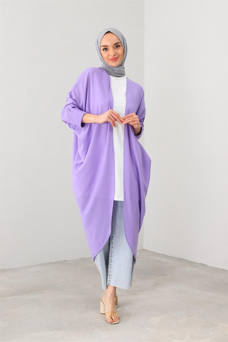 Salaş Keten Kimono Lila