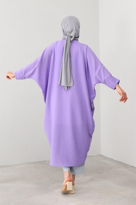 Salaş Keten Kimono Lila