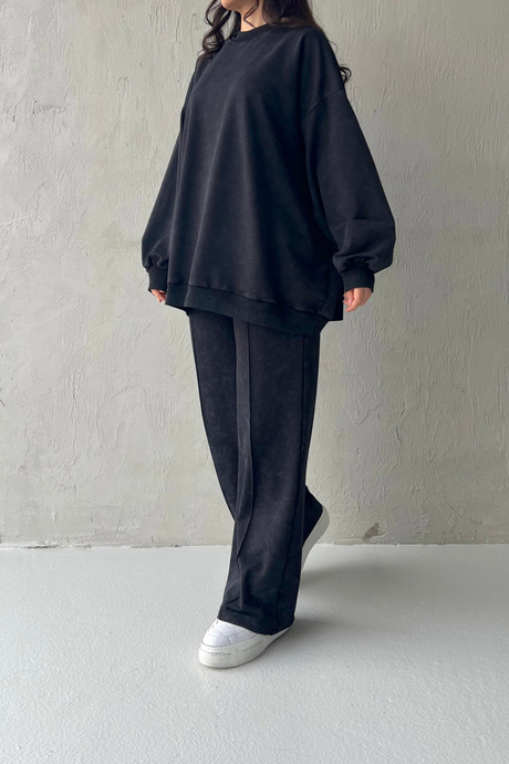 Moda Ala | Salaş Sweatshirt SiyahSalaş Sweathirt Siyah