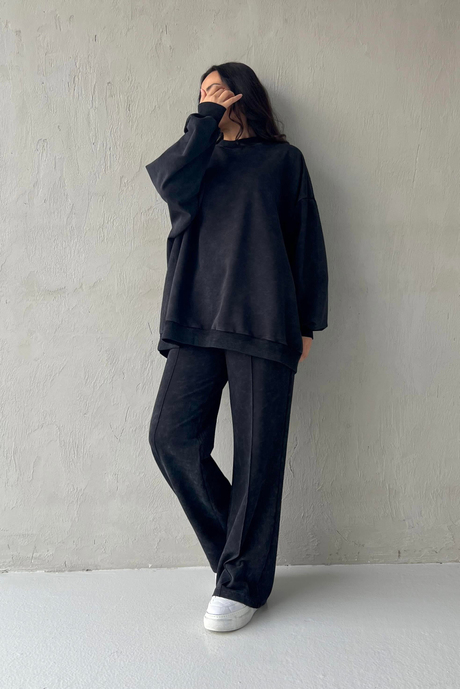 Moda Ala | Salaş Sweatshirt SiyahSalaş Sweathirt Siyah