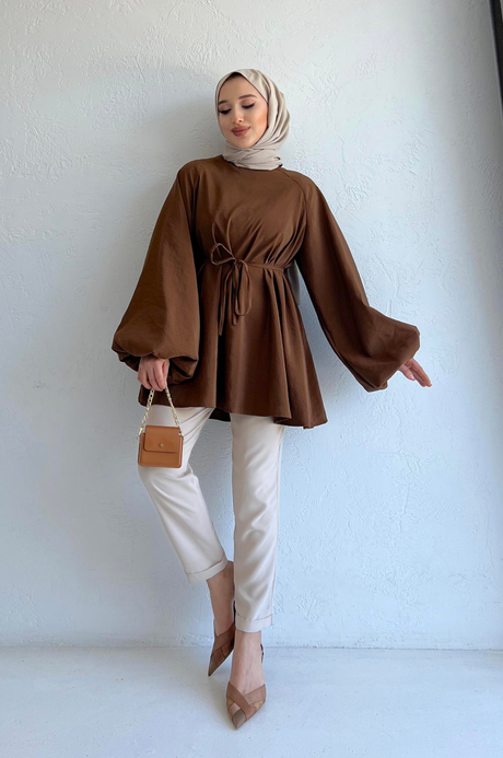 Sedef Tunik Kahverengi | Moda AlaSedef Tunik Kahverengi