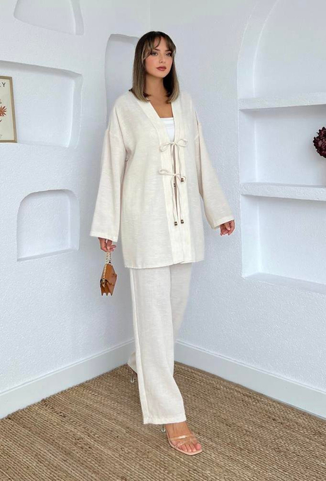Sofia Bağlamalı Takım Ekru