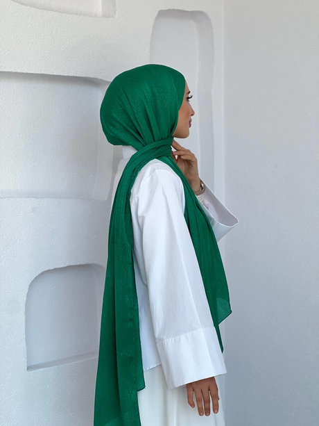 Suden Jakar Şal Benetton Yeşili - Moda AlaSuden Jakar Şal Benetton Yeşili