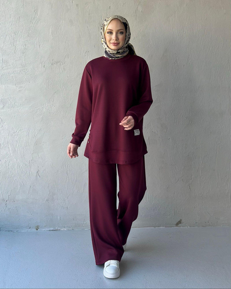 TAŞ DETAY SPOR TAKIM Bordo