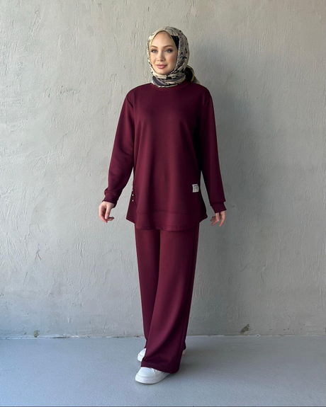 TAŞ DETAY SPOR TAKIM Bordo