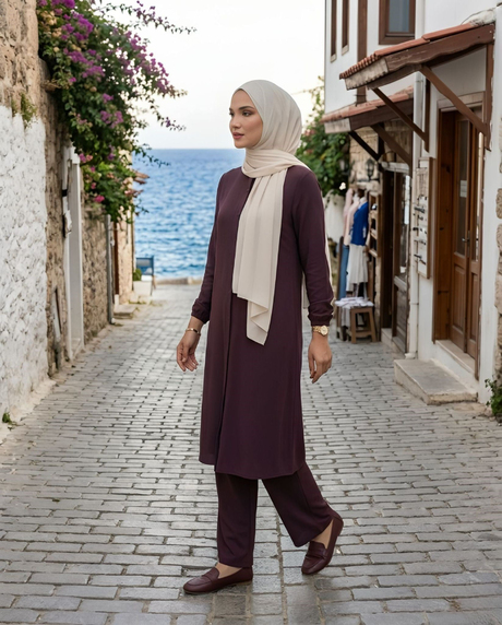 TUNİK PANTOLON TAKIM Bordo