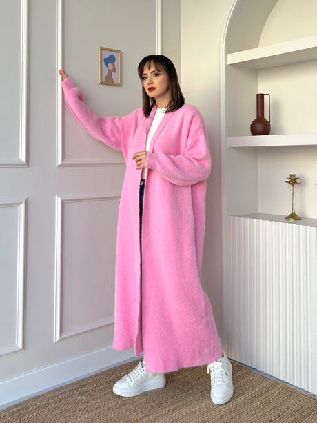 Winter Triko Hırka Pembe