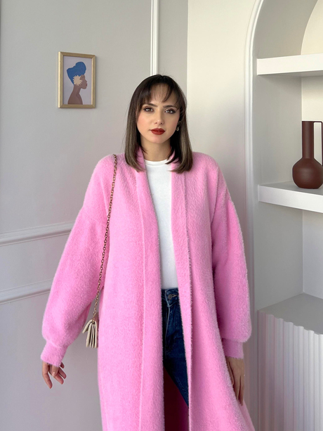 Winter Triko Hırka Pembe