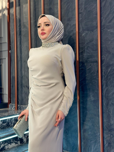 Yandan Biyeli Krep Abiye Taş