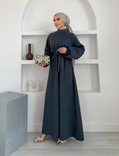 Zara Scuba Elbise Füme