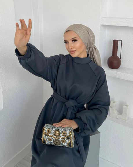 Zara Scuba Elbise Füme