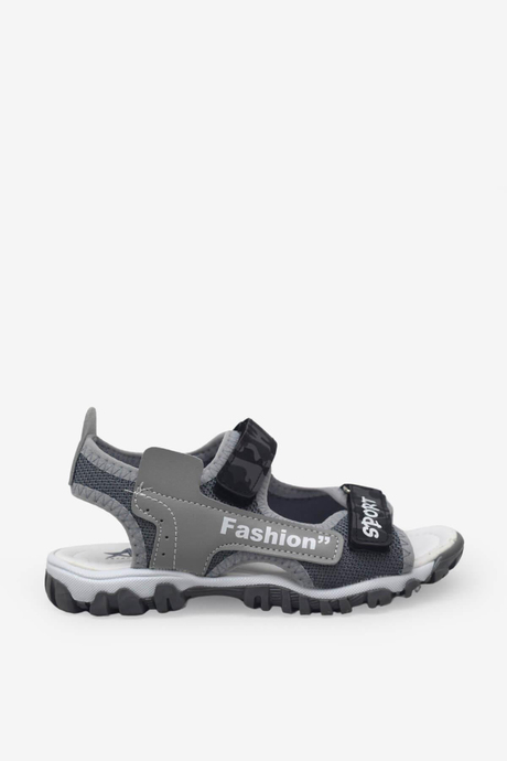 Arzen Unisex Çocuk Cırtlı Sandalet Gri Kamuflaj ARZ2025-01