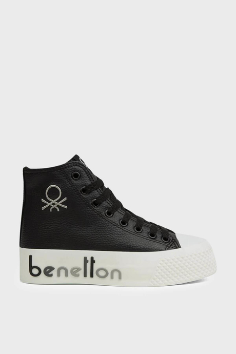 Benetton Kadın Boğazlı Casual Bot Siyah BN-30820