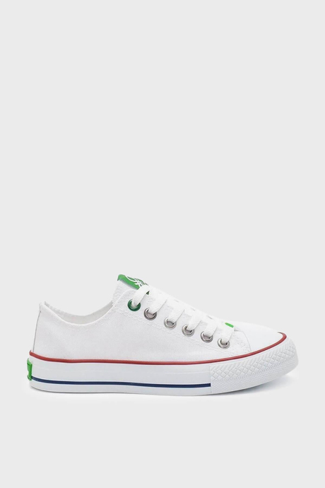 Benetton Kadın Kısa Converse Spor Ayakkabı Beyaz BN-30196