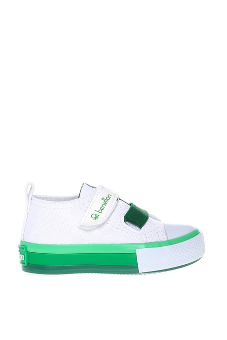 Benetton Unisex Çocuk Cırtlı Converse Beyaz Yeşil BN-30648B