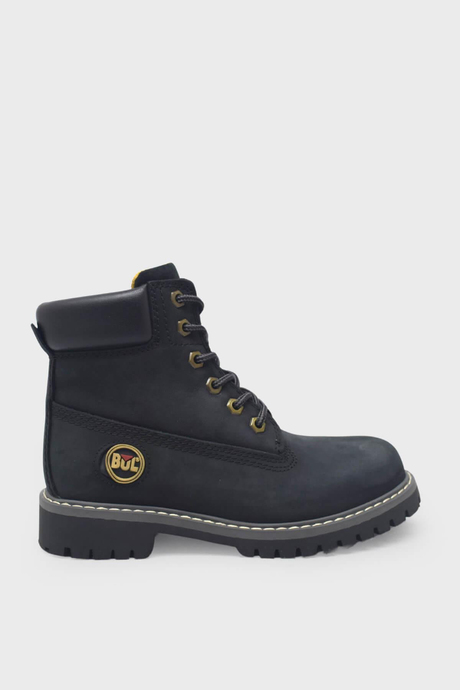 Bulldozer Unisex Cat Stil Deri Bot Nubuk Siyah BUL-240202
