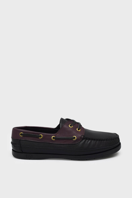 Castle Black Erkek Loafer Deri Ayakkabı Siyah Bordo CB10101