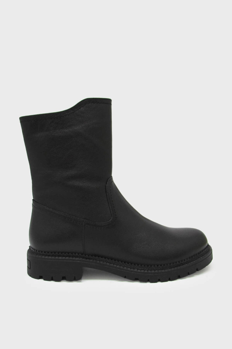 Castle Black Kadın Casual Deri Bot Siyah CB52681