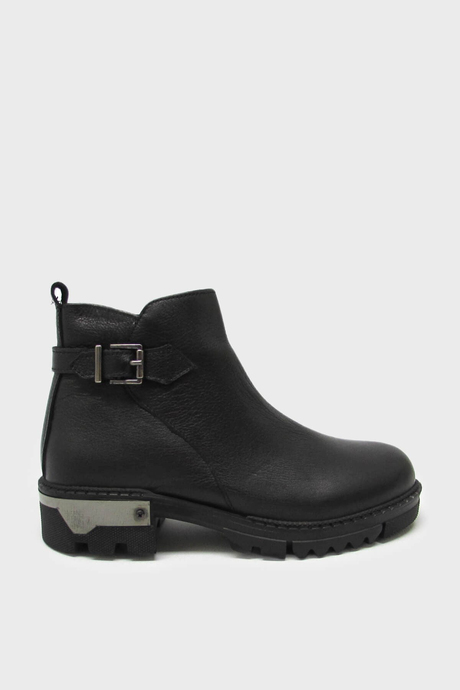 Castle Black Kadın Casual Deri Bot Siyah CB92538