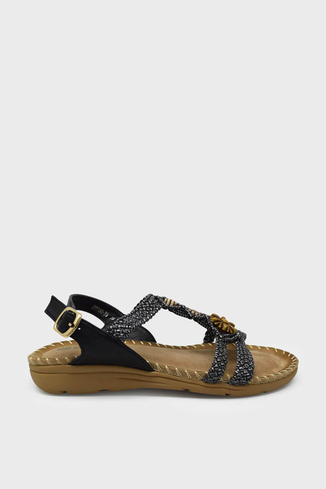 Guja Kadın Günlük Taşlı Sandalet Siyah BLG150-39