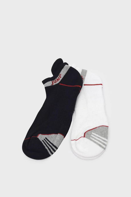 Jump Unisex Çorap Siyah Beyaz 2'li JM23002
