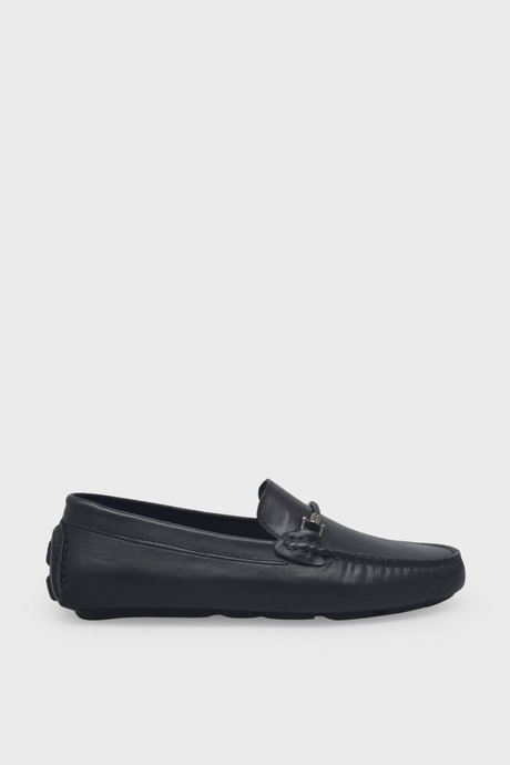 Kanuga Erkek Deri Loafer Ayakkabı Flotter Siyah K-FSC8724