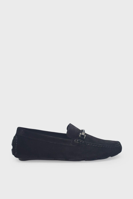 Kanuga Erkek Süet Deri Loafer Siyah K-FSC8724
