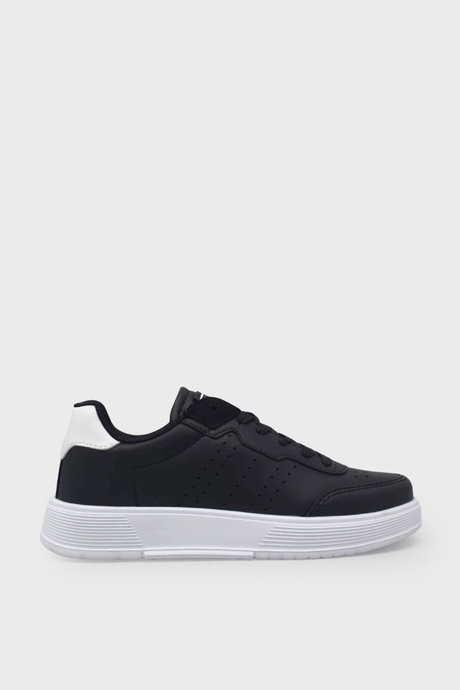 Minican Unisex Çocuk Sneakers Siyah Beyaz MNCN-153