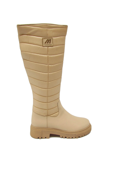 Mp Kadın Casual Kapitone Çizme Bej MP-2752