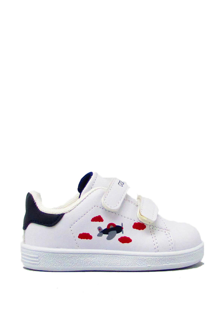 Pepino Unisex Çocuk Cırtlı Spor Ayakkabı Beyaz Lacivert P-206
