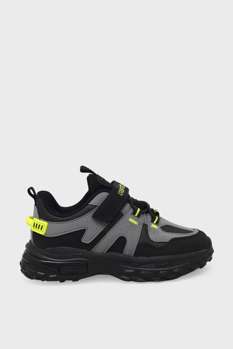 Pepino Unisex Çocuk Cırtlı Spor Ayakkabı Siyah Füme P-1734