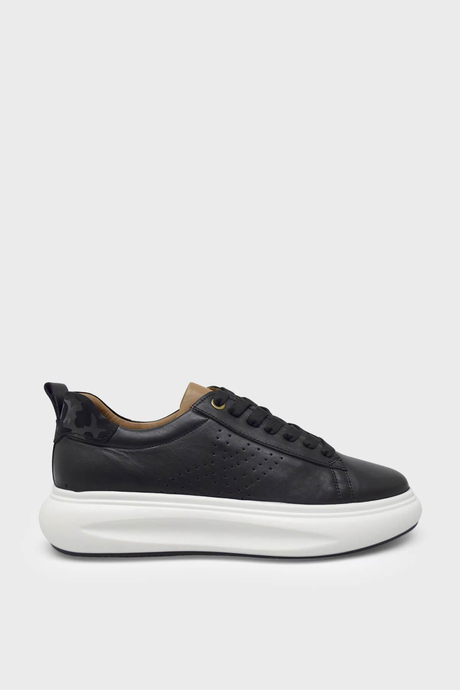 Pepita Erkek Deri Sneakers Siyah SRLR-6589