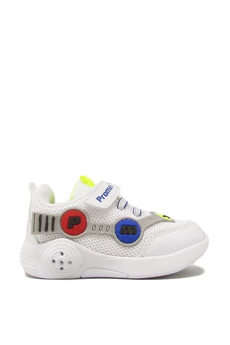 Promax Unisex Çocuk Işıklı Cırtlı Spor Ayakkabı Beyaz PRMX1772