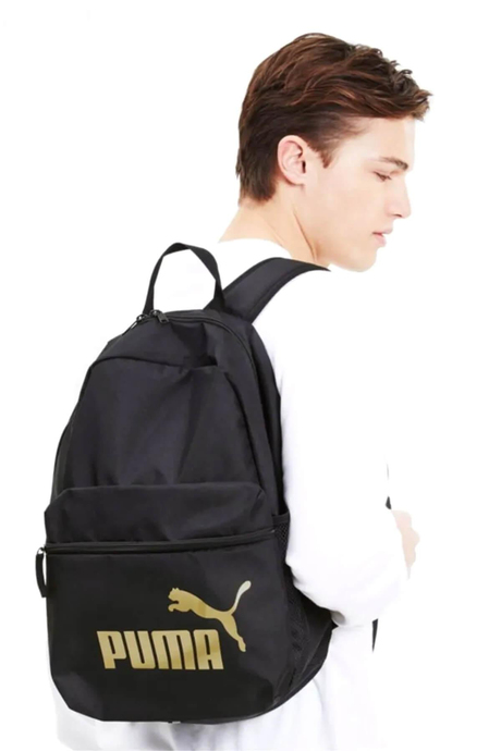 Puma Unisex Phase Backpack Sırt Çantası Siyah Sarı 075487