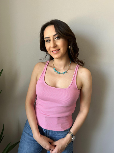 Fitilli Askılı Basic Pembe Atlet