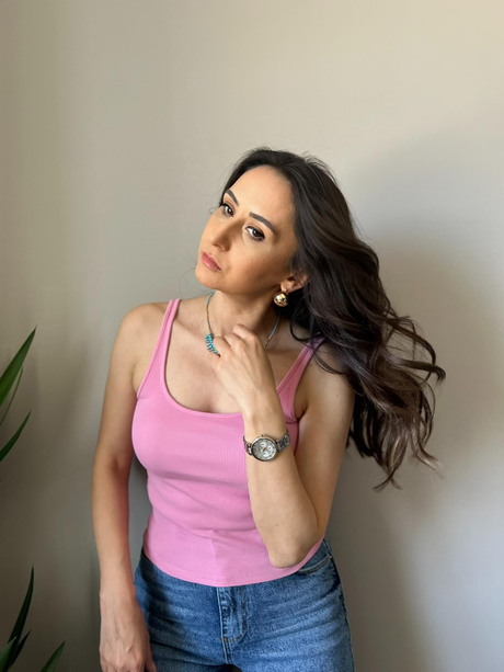 Fitilli Askılı Basic Pembe Atlet