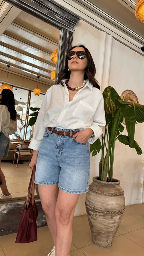 MAVİ BASİC KOT ŞORT