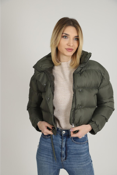 Kadın Jessica Crop Şişme Mont