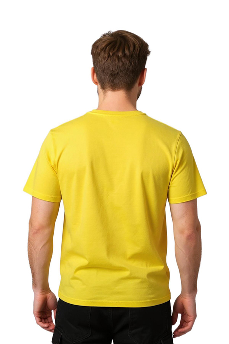 Bisiklet Yaka Sarı T-shirt