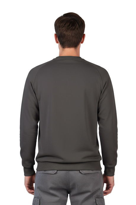 Bisiklet Yaka Siyah Sweatshirt
