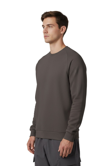 Bisiklet Yaka Siyah Sweatshirt
