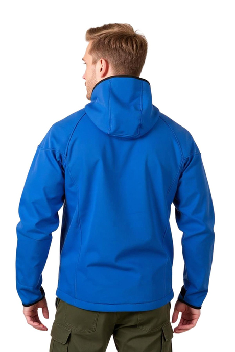 Cat Softshell Kapüşonlu Mavi Mont